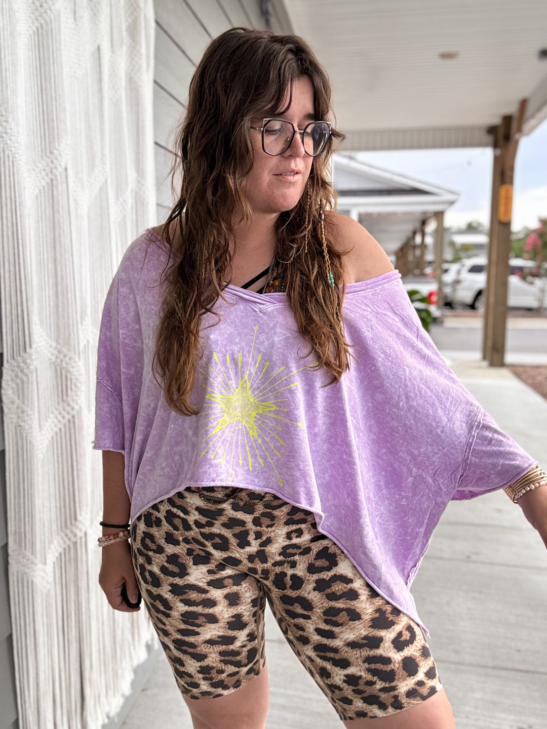 Lilac Dream Crop Tee - Kantha Bae Dream Line