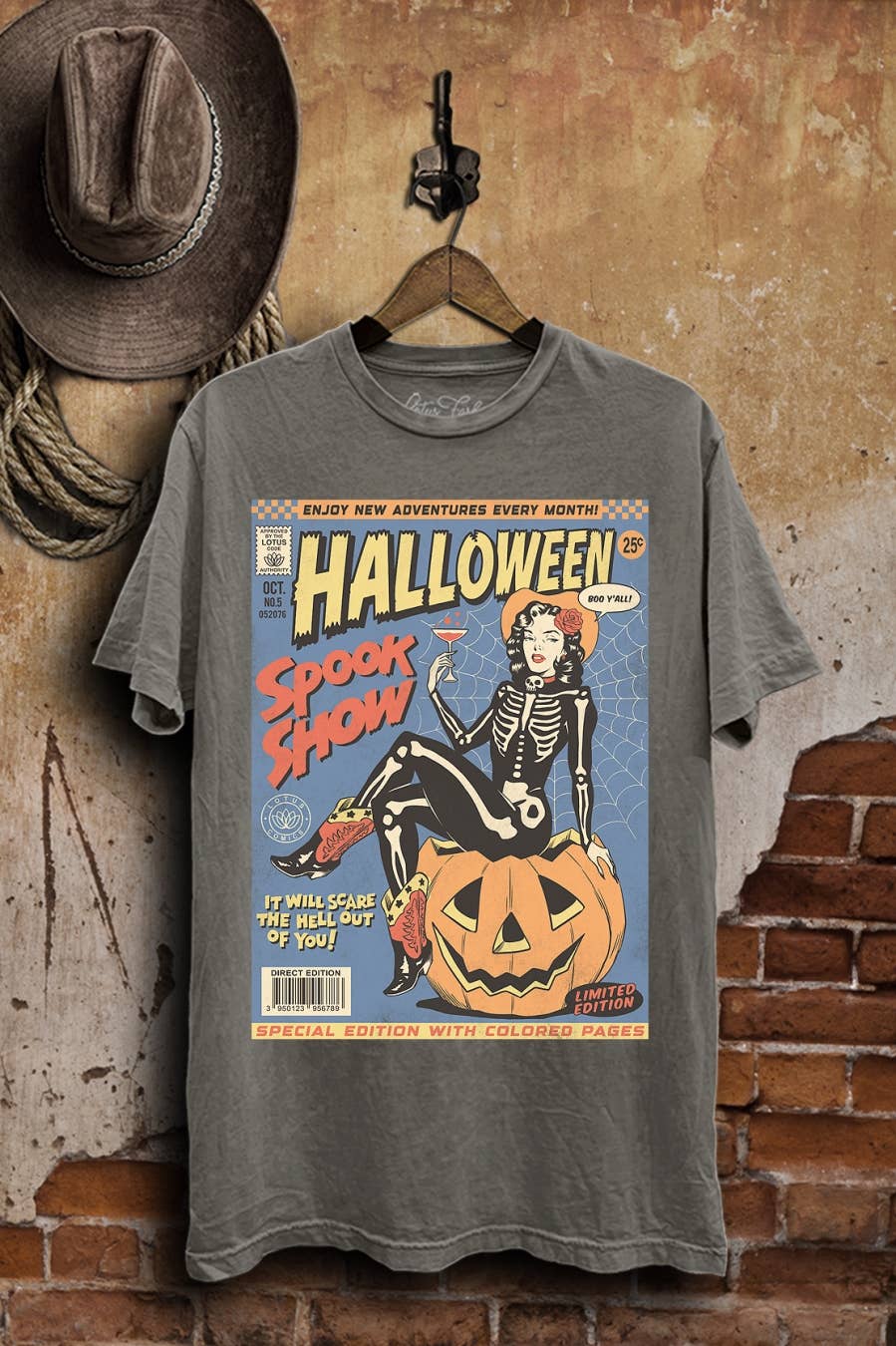 Halloween Edition Comic Strip Cover Graphic Top