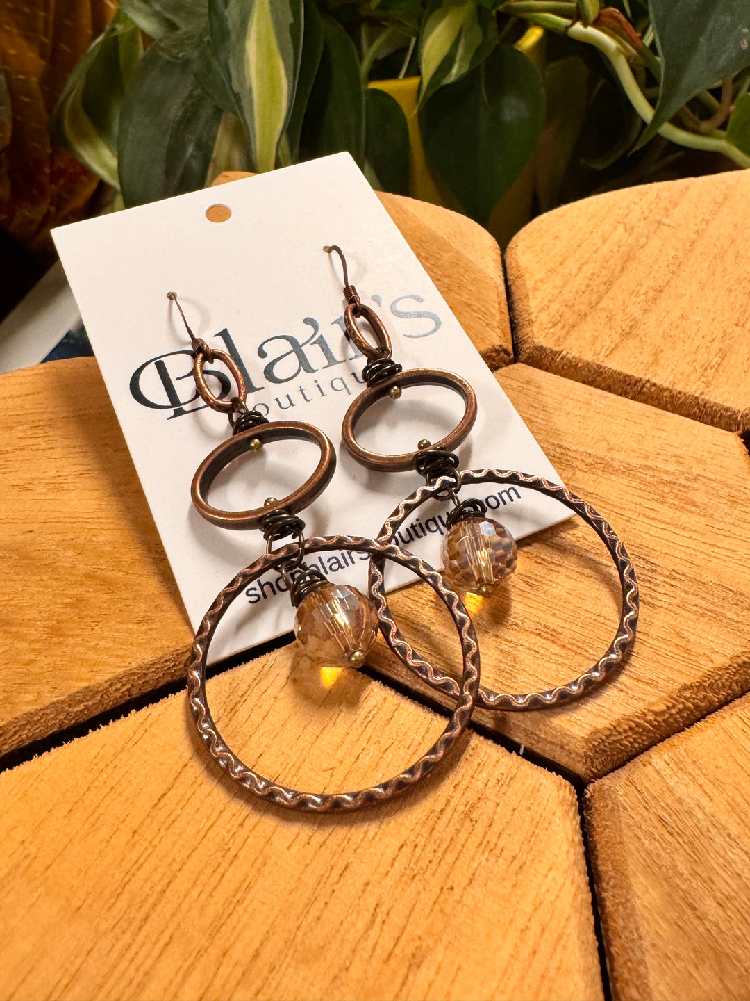 Copper Crystal - Earrings