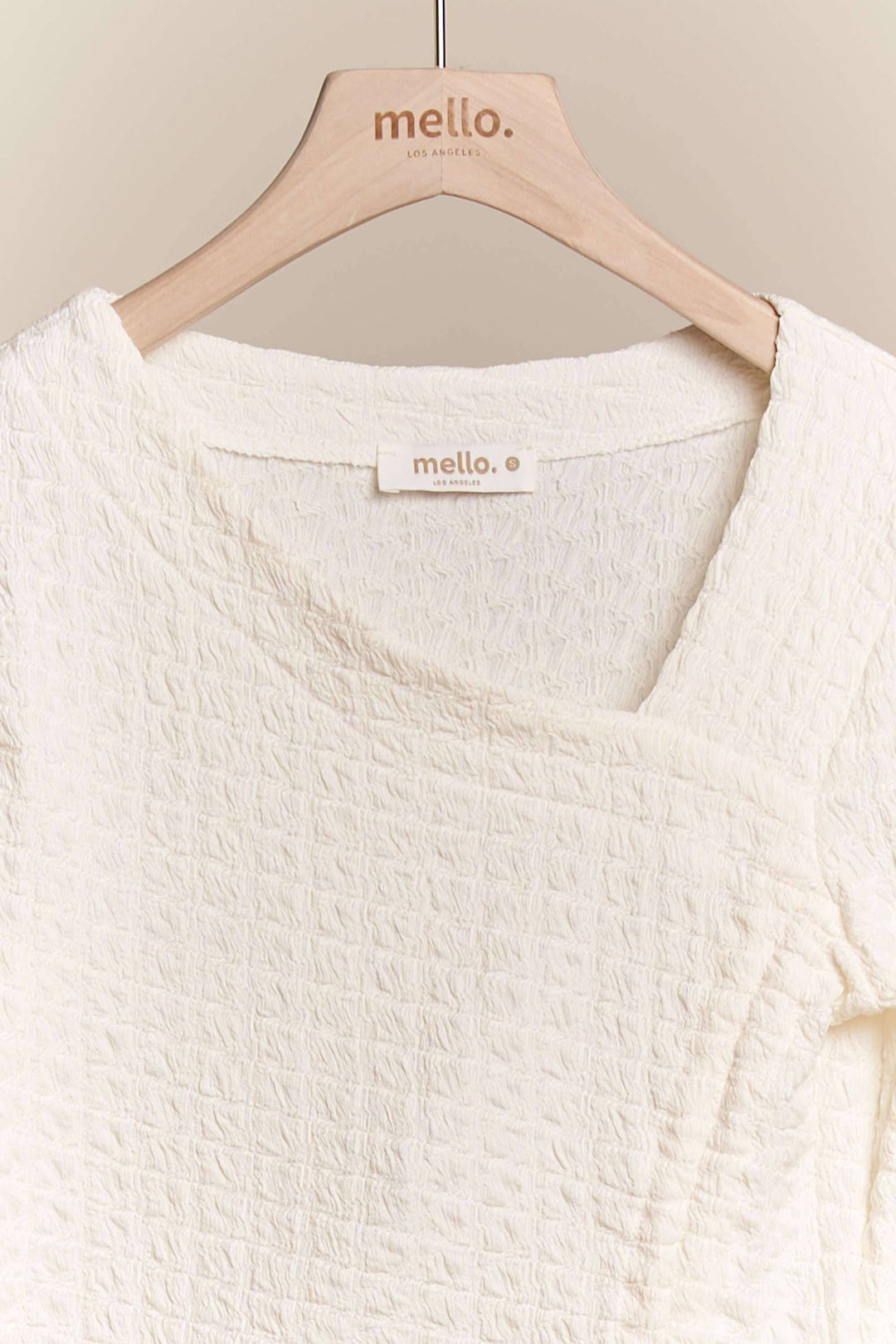 Long Sleeve Quilted Top with Ruched Drawstring