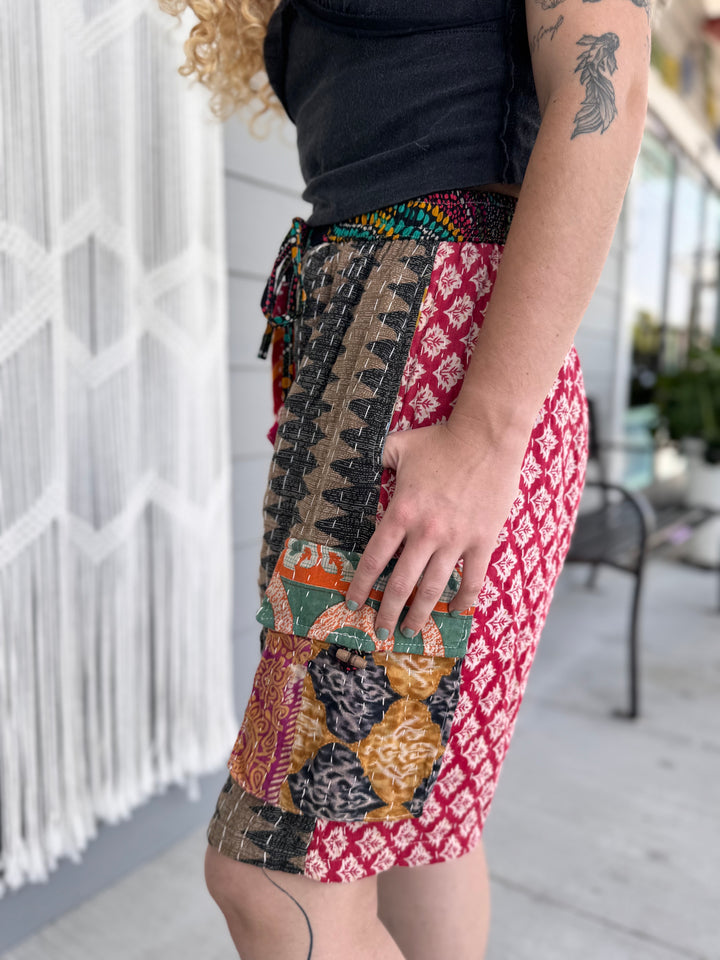 Kantha Shorts OOAK