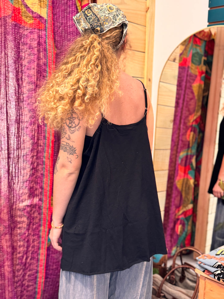 Cami Top with Lace Insets