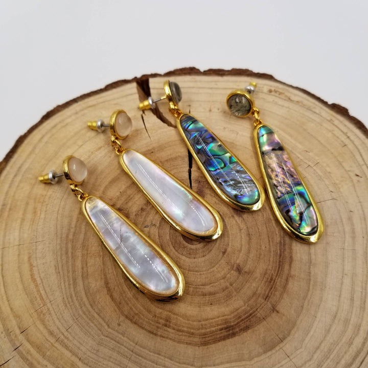 Ocean Abalone Shell Beach Holiday Earrings