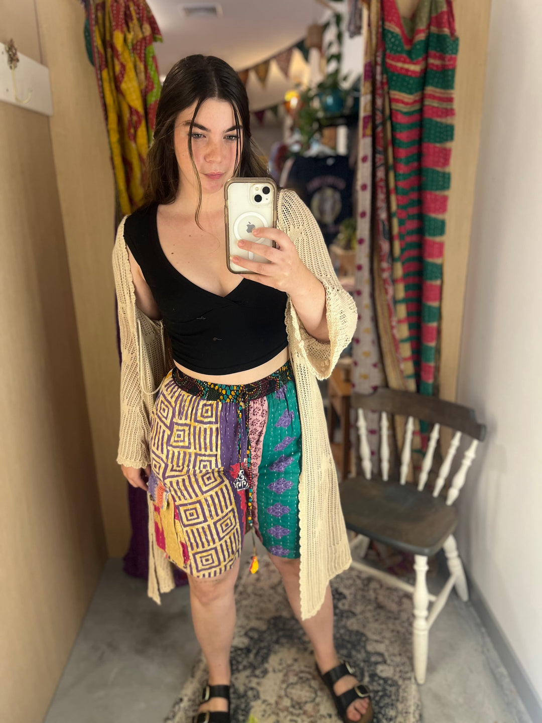 Kantha Shorts OOAK