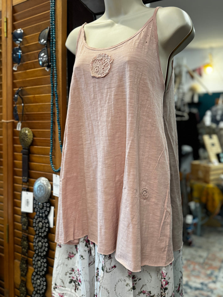 Cami Top with Lace Insets