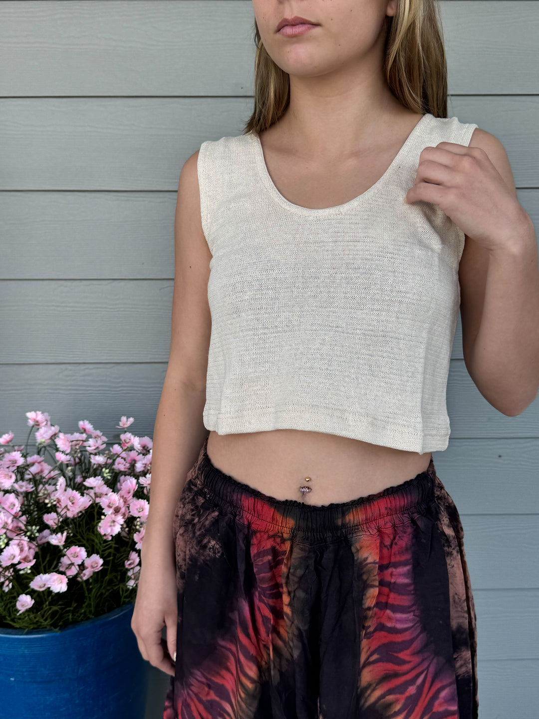 Sleeveless Solid Crop Top