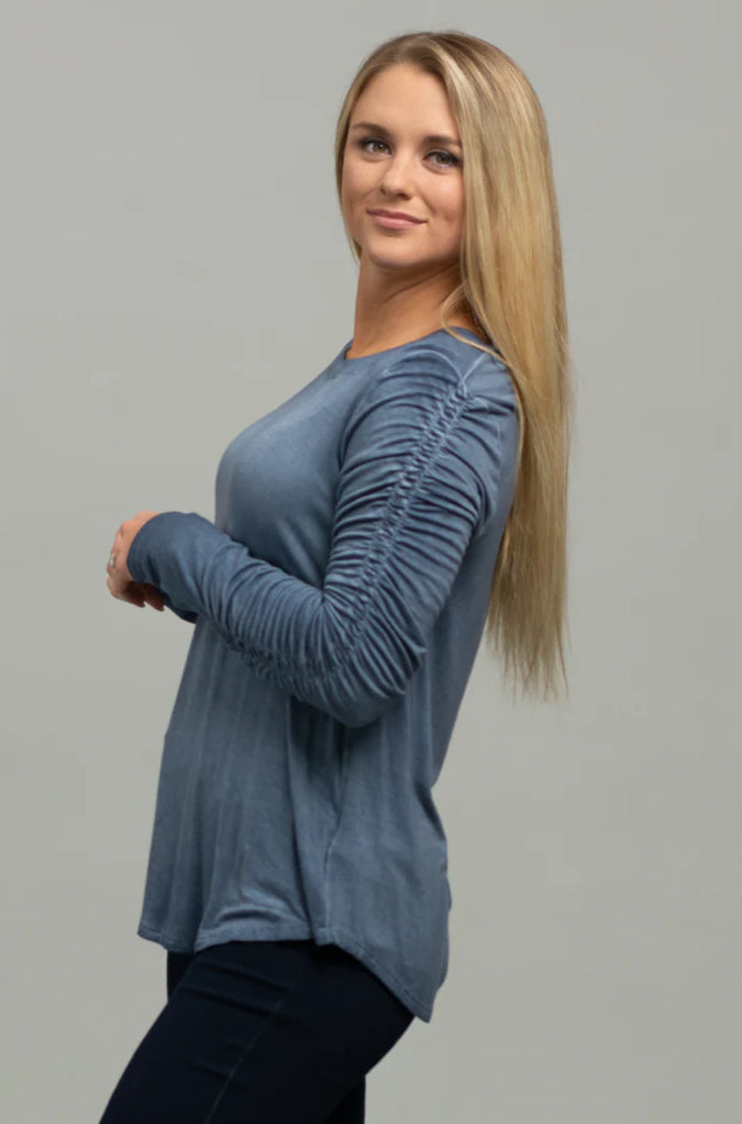 Push Up Ruched Long Sleeve