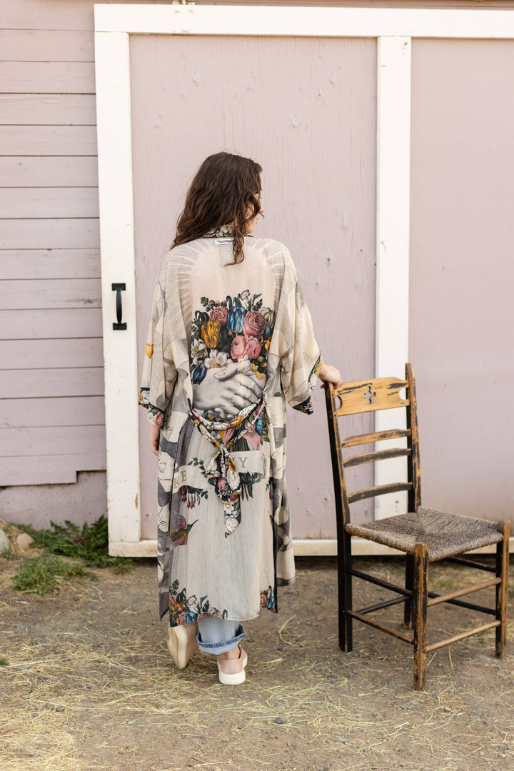 Take My Hand Bamboo Boho Kimono Duster Robe