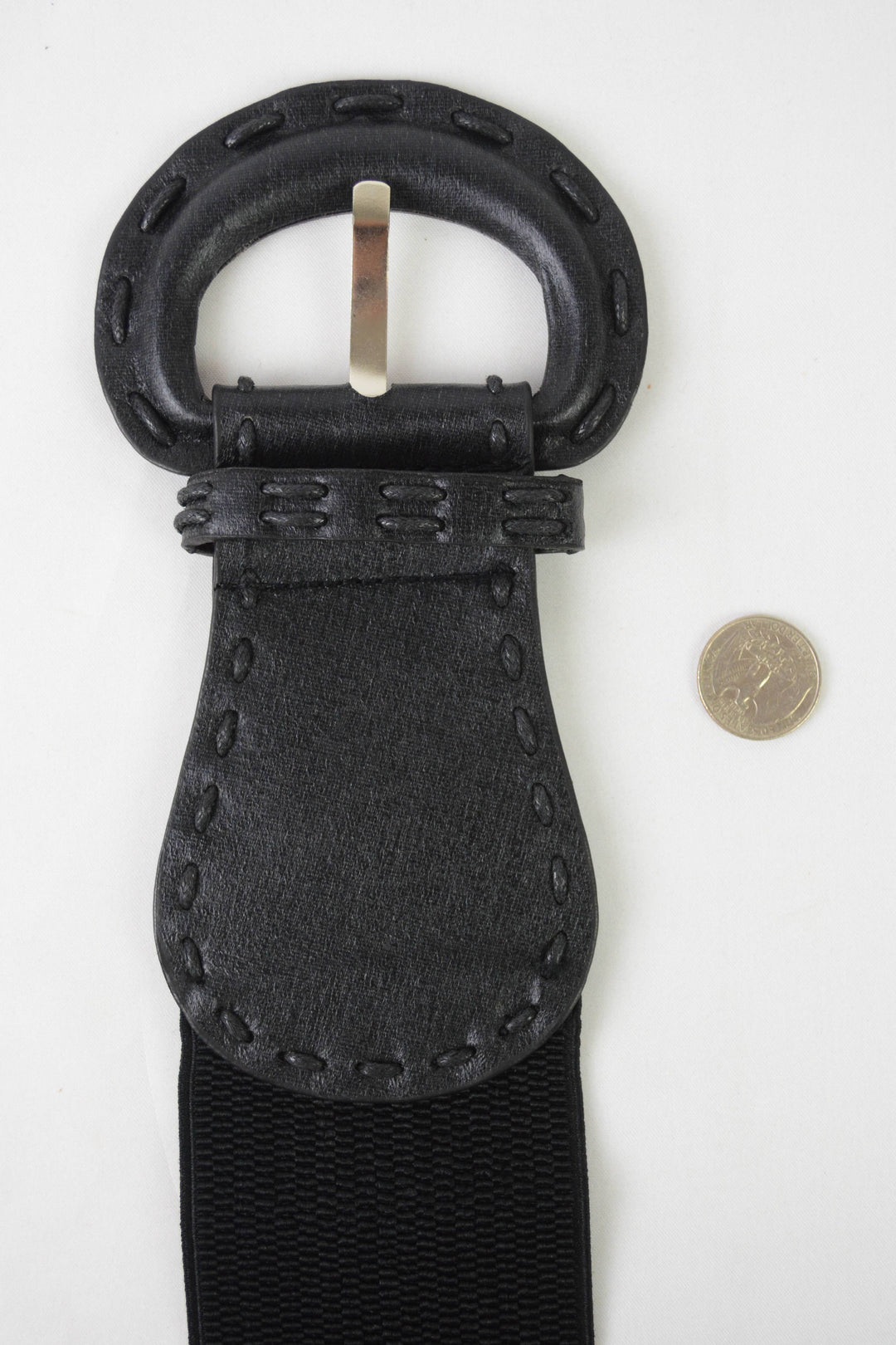 Distressed Look Wide Stitch Belt