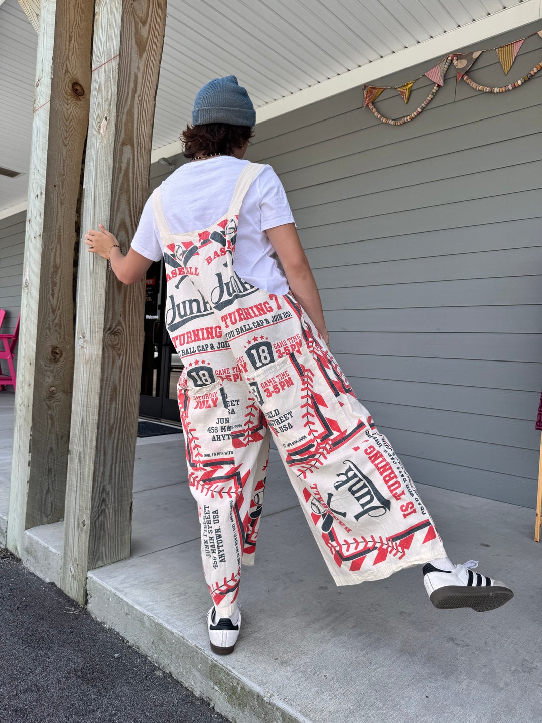 Vintage Sack Cotton Wide Leg Jumpsuit