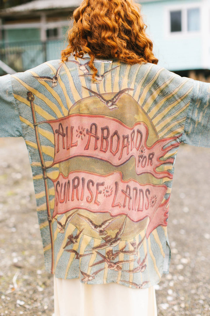 Sunrise Lands Matinée Duster Kimono