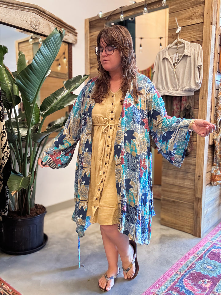 Retro in Leaf - Solace Kimono OOAK