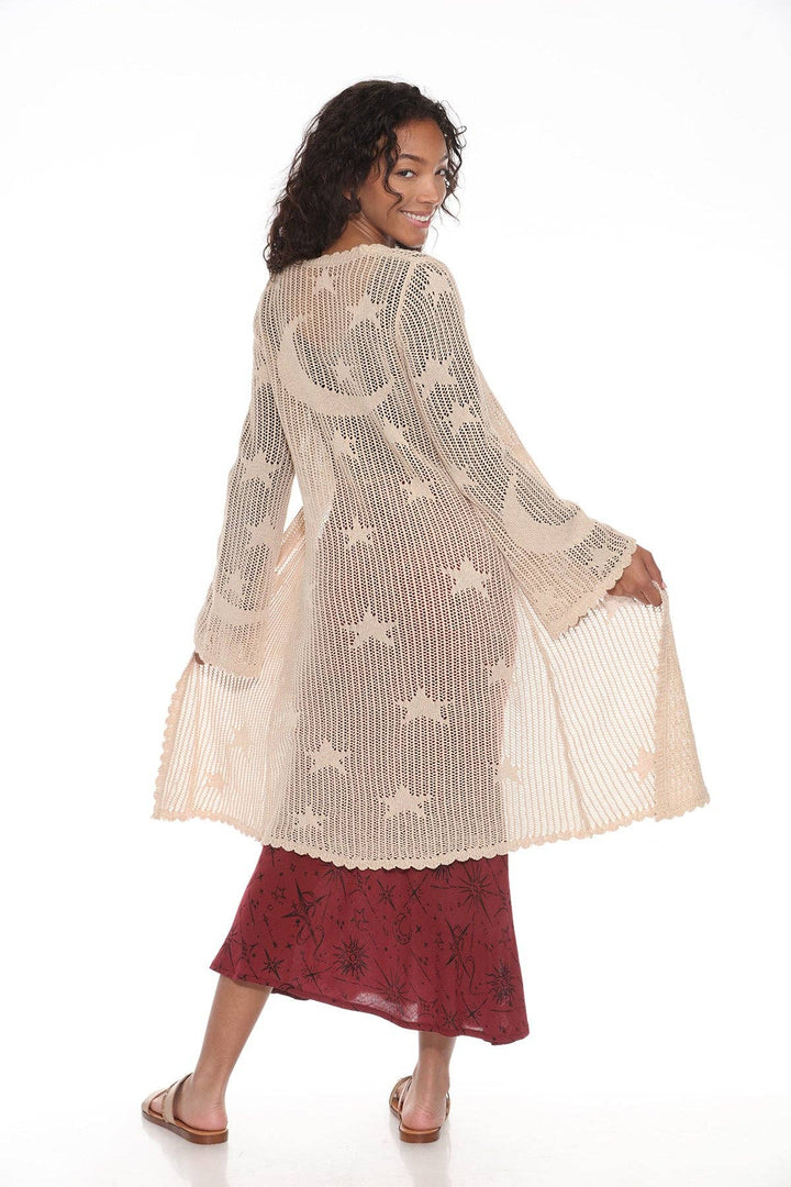 Celestial Lacy Longline Cardigan