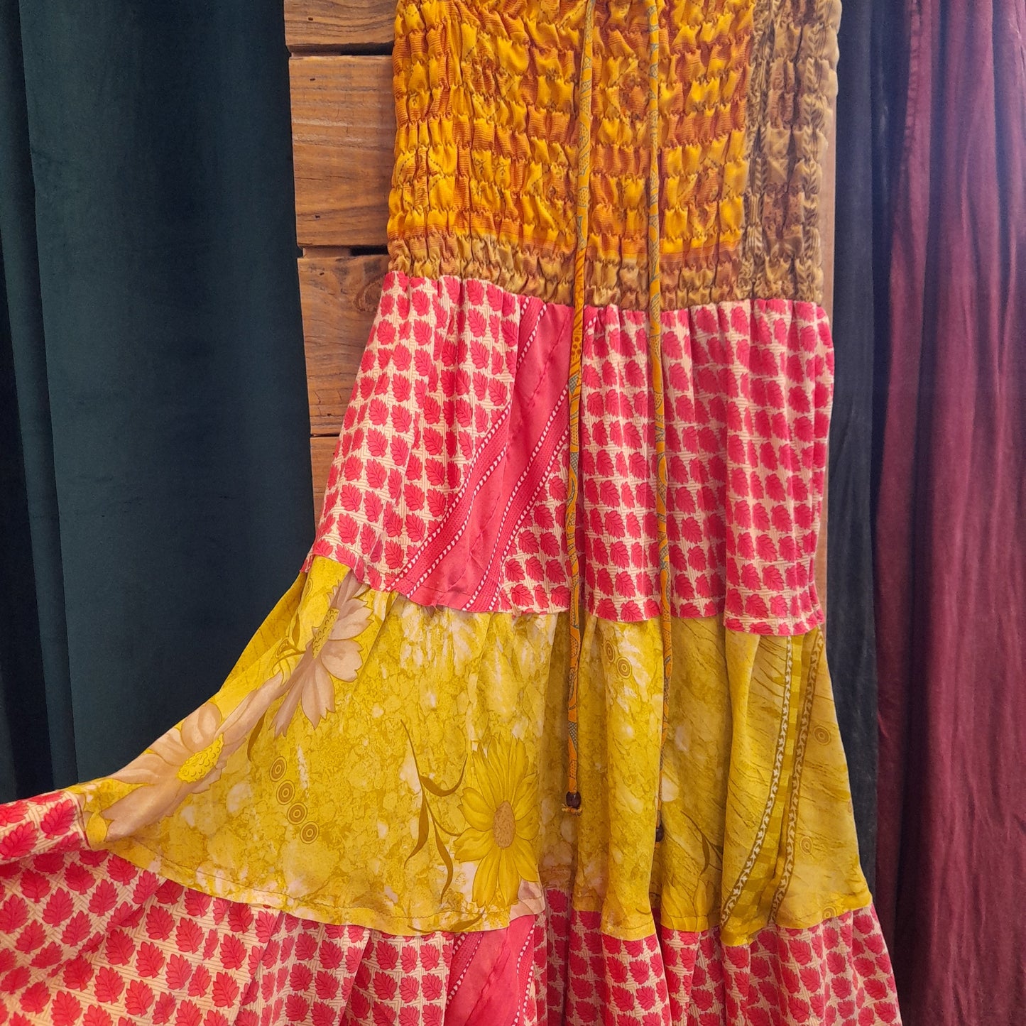 Sedona Patchwork Sari Dress/Skirt OOAK