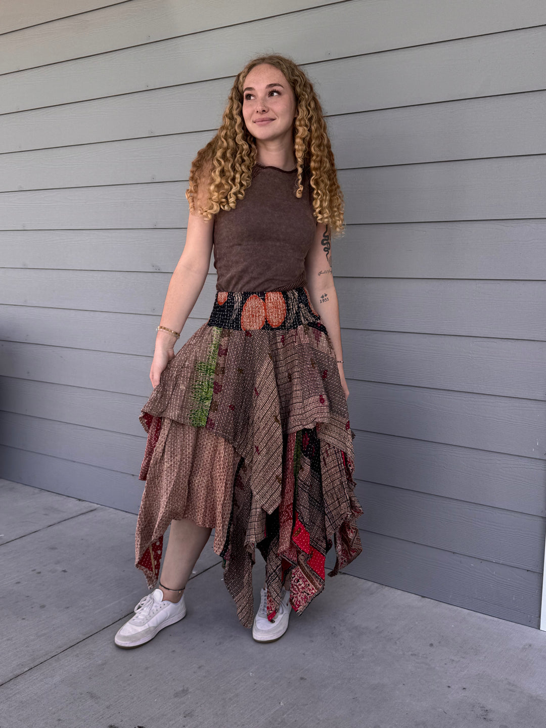 Still Love - Pareo Kantha Pixie Skirt OOAK