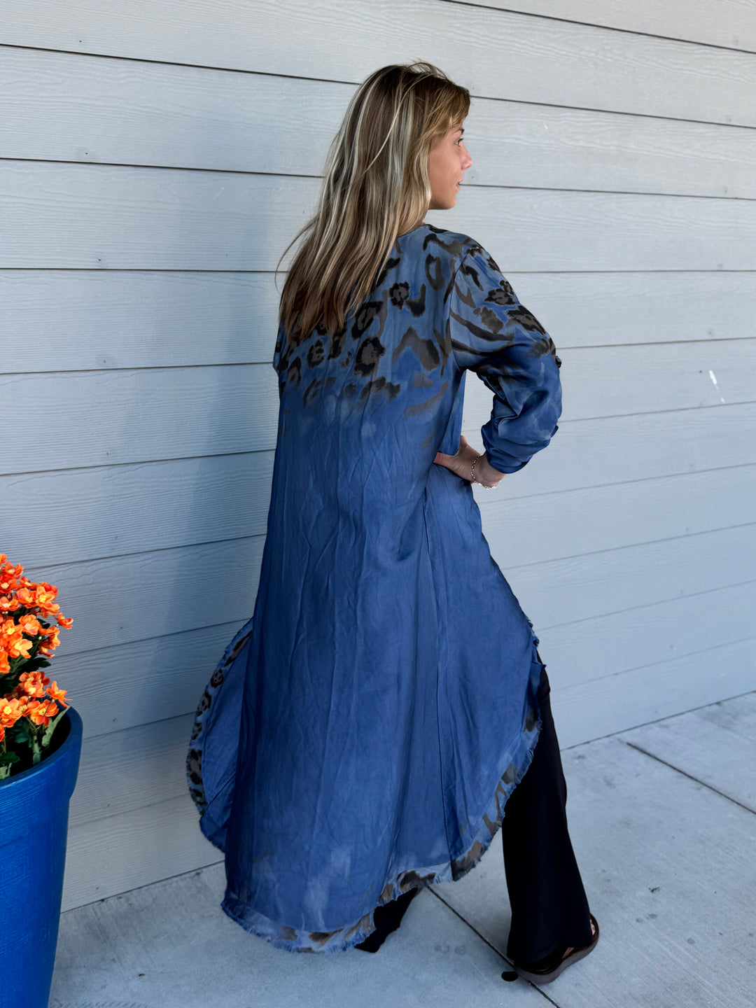 Long Leo Satin Top