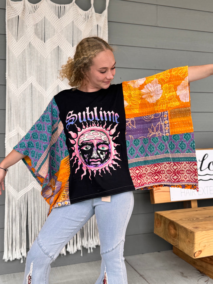 Sublime - Kantha Patchwork Poncho Top OOAK