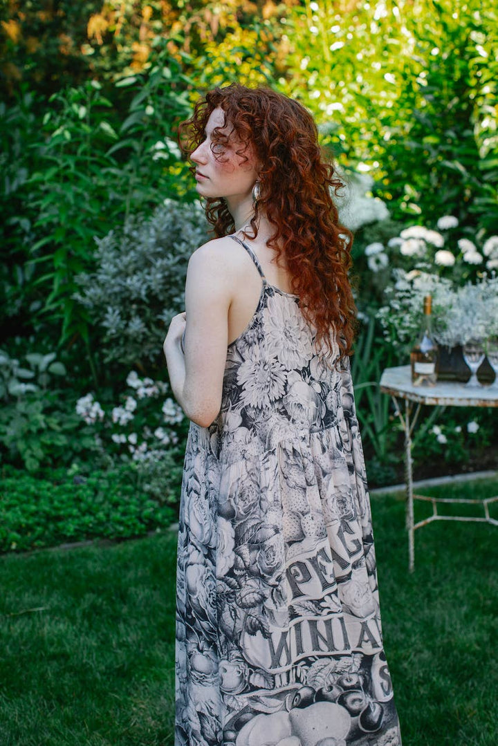 Peace Wine & Sunshine Bohéme Long Maxi Slip Dress Rosé Blush