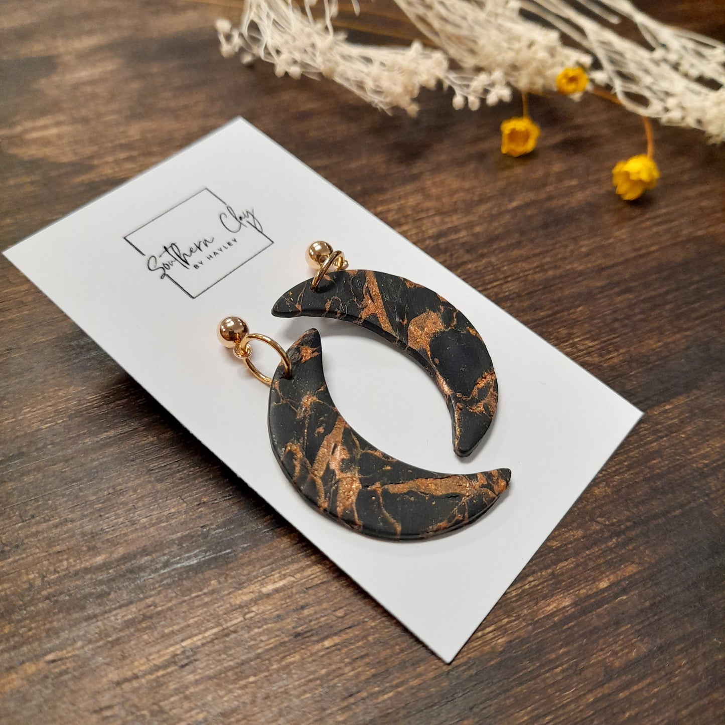 Moon Child Dangle Earrings - Southern Clay by Hayley