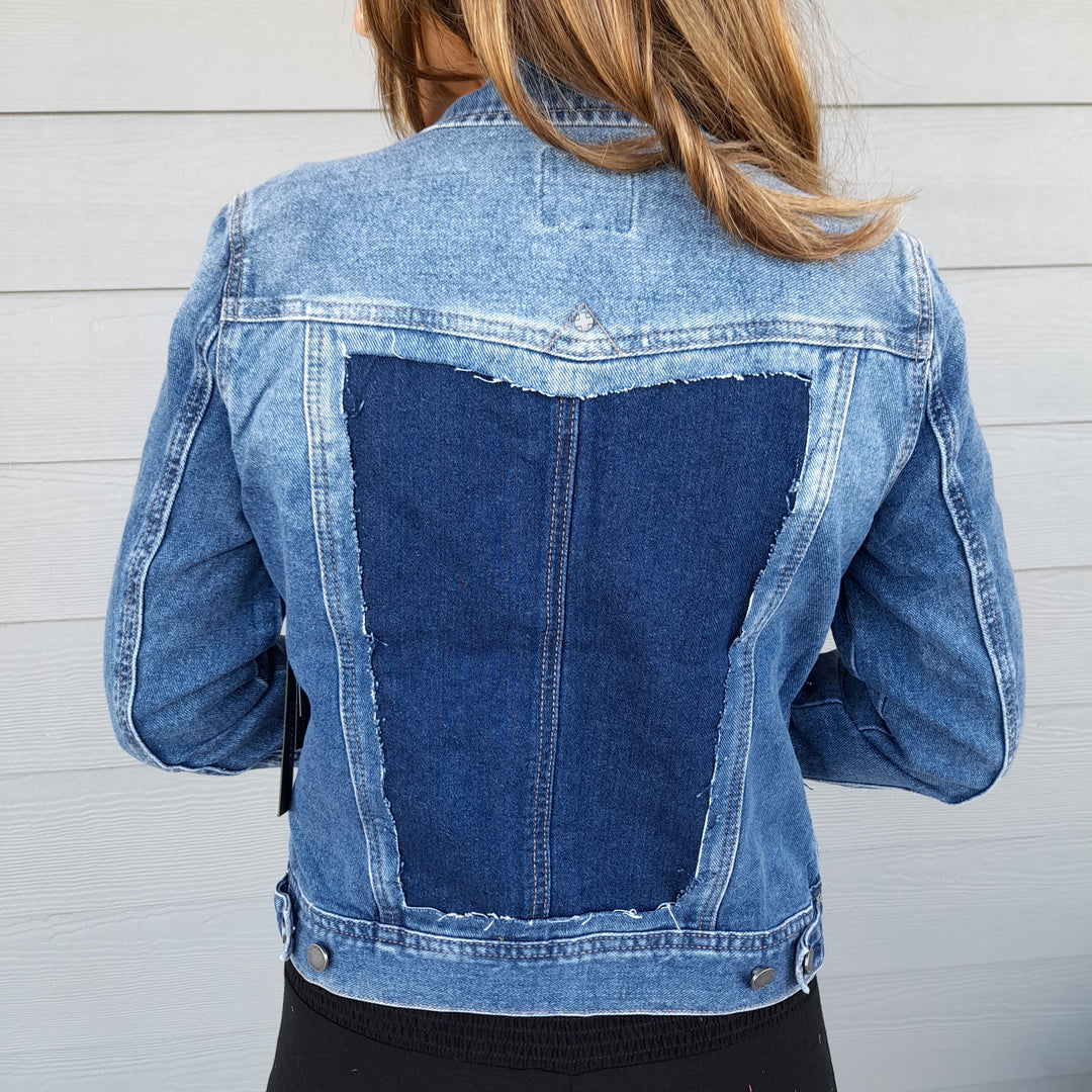 Cut Out Jean Jacket