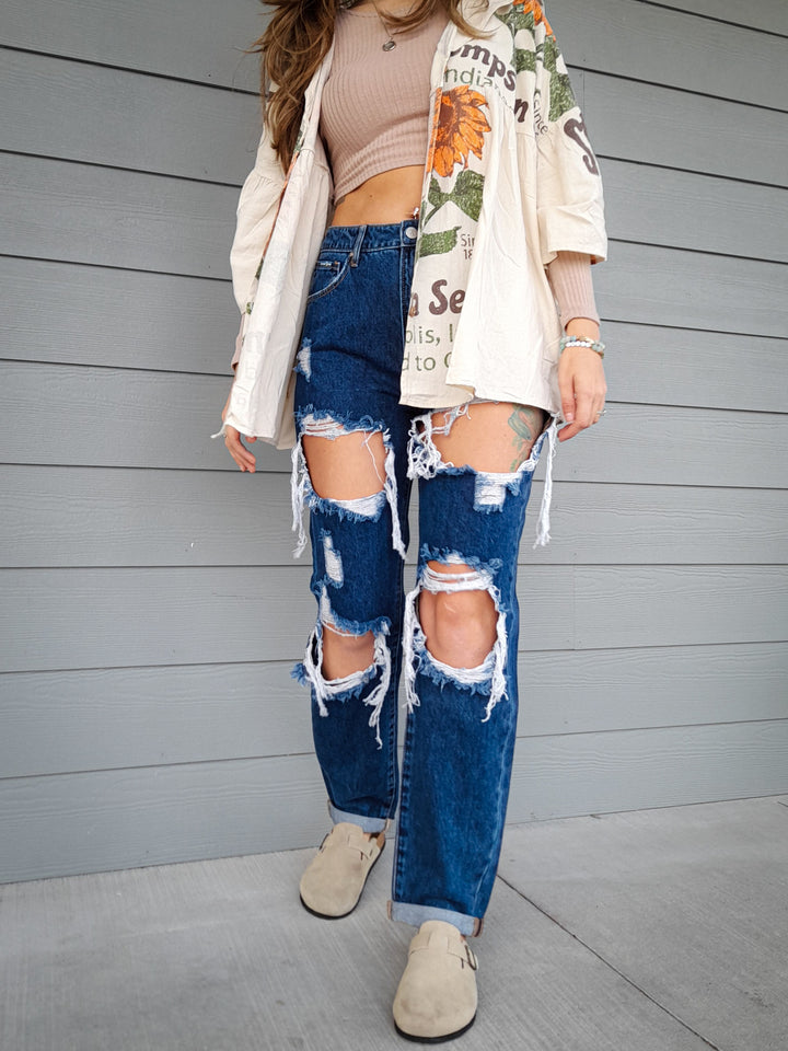 High Waist Baggy Jeans