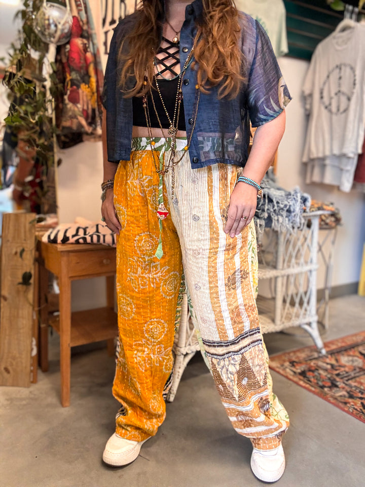 I Will - Kantha Lounge Pants OOAK