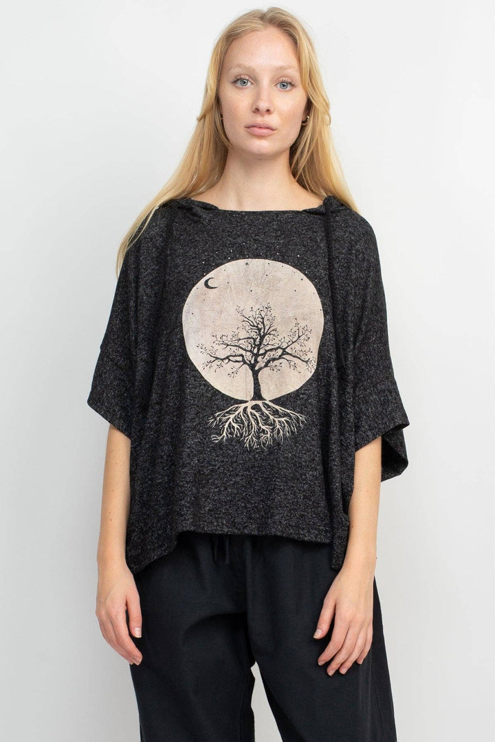 Lunar Tree of Life Oversize Soft Sweater