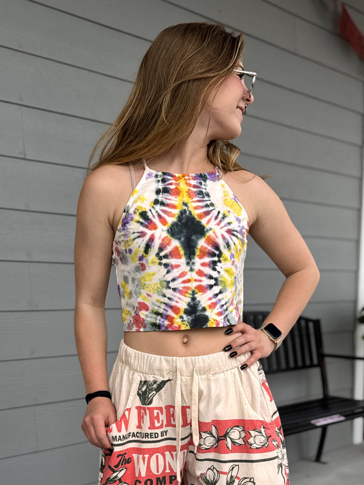 Prism Tie-dye Crop Top