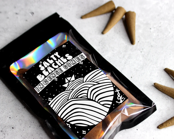 Salty Beaches Incense Cones | Backflow Incense | Extra Large