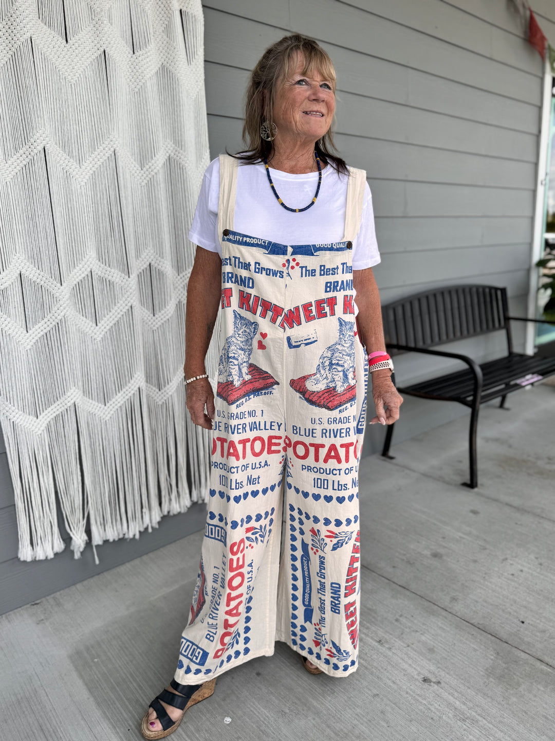Vintage Sack Cotton Wide Leg Jumpsuit