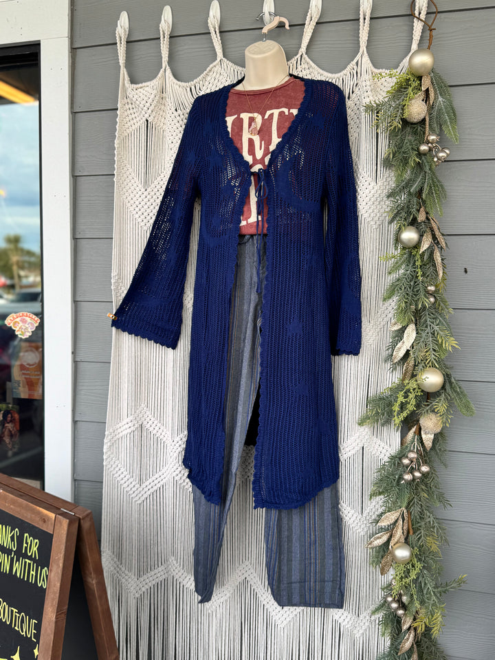 Celestial Lacy Longline Cardigan