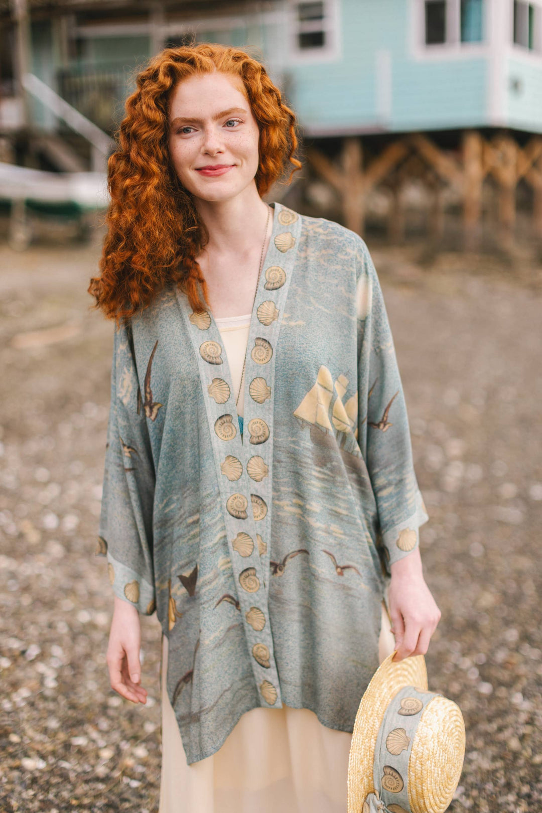 Sunrise Lands Matinée Duster Kimono