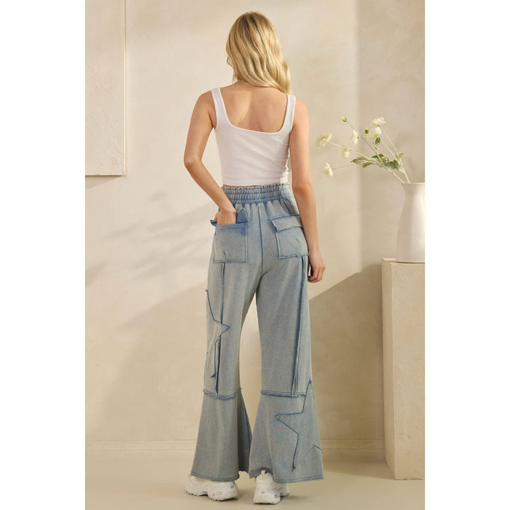 Star Patch Wide Leg Pants