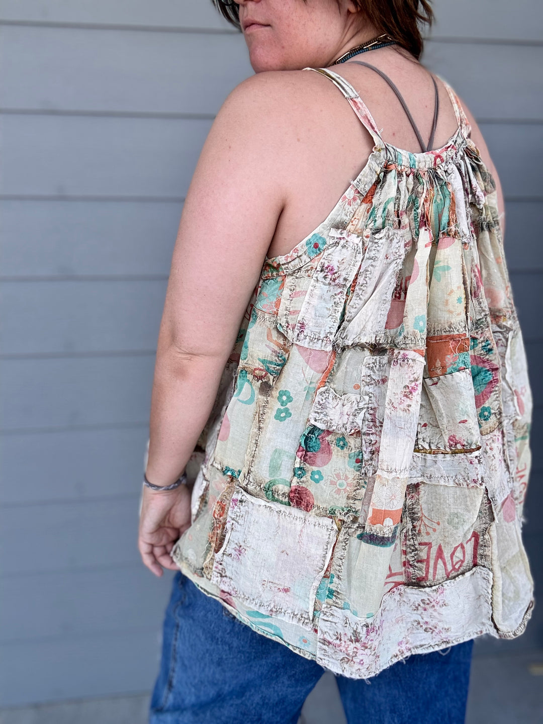 Love Button Tank Top