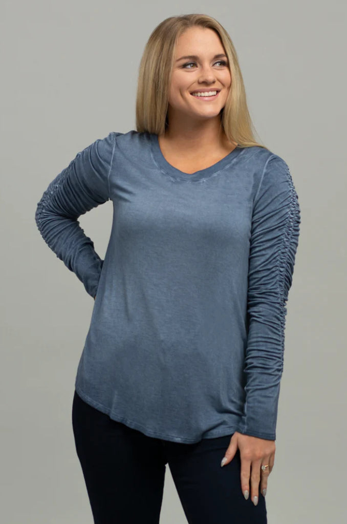 Push Up Ruched Long Sleeve