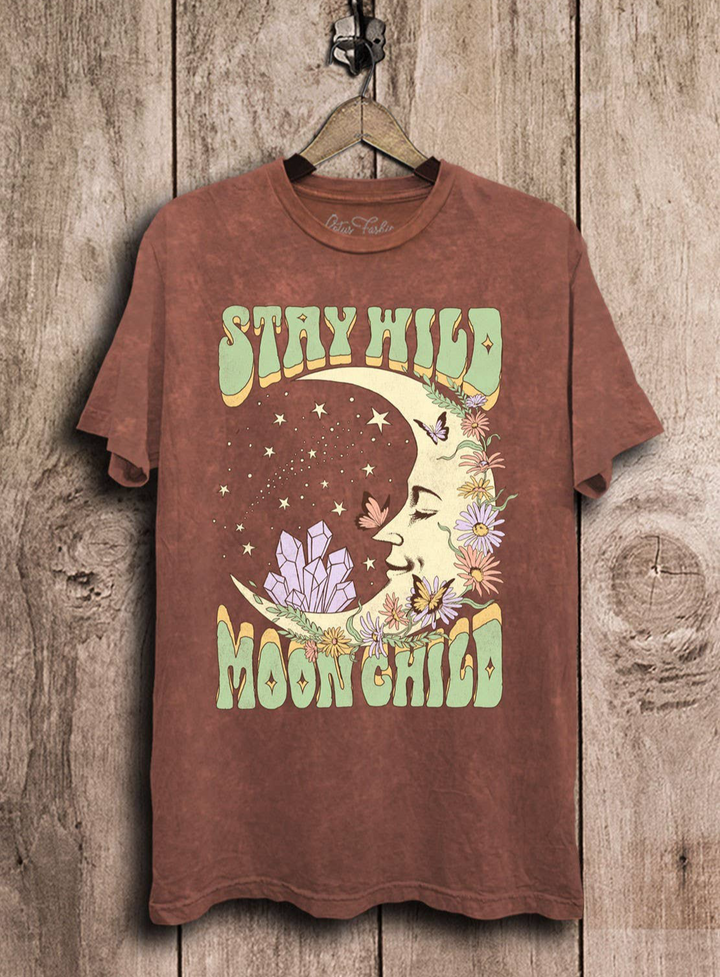 Stay Wild Moon Child Graphic Top