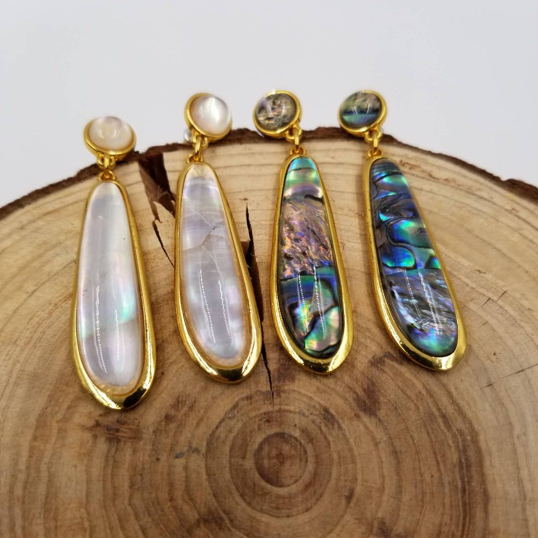 Ocean Abalone Shell Beach Holiday Earrings