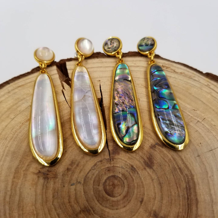 Ocean Abalone Shell Beach Holiday Earrings