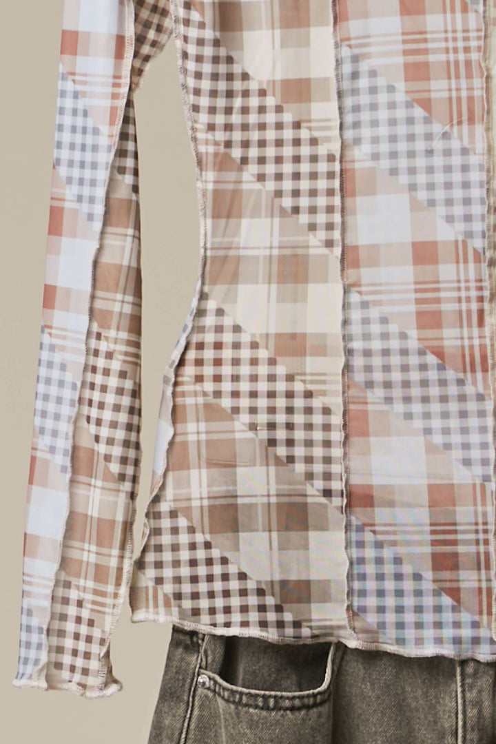 Checker Mix Mesh Top