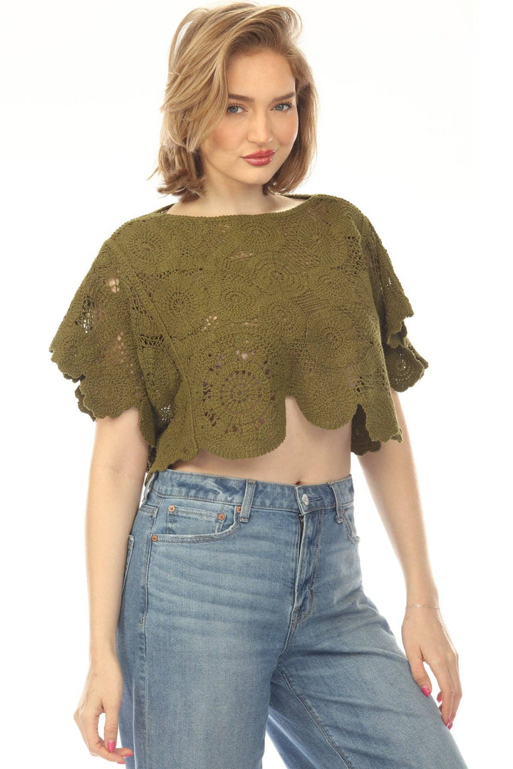 Lace Mandala Crop Top