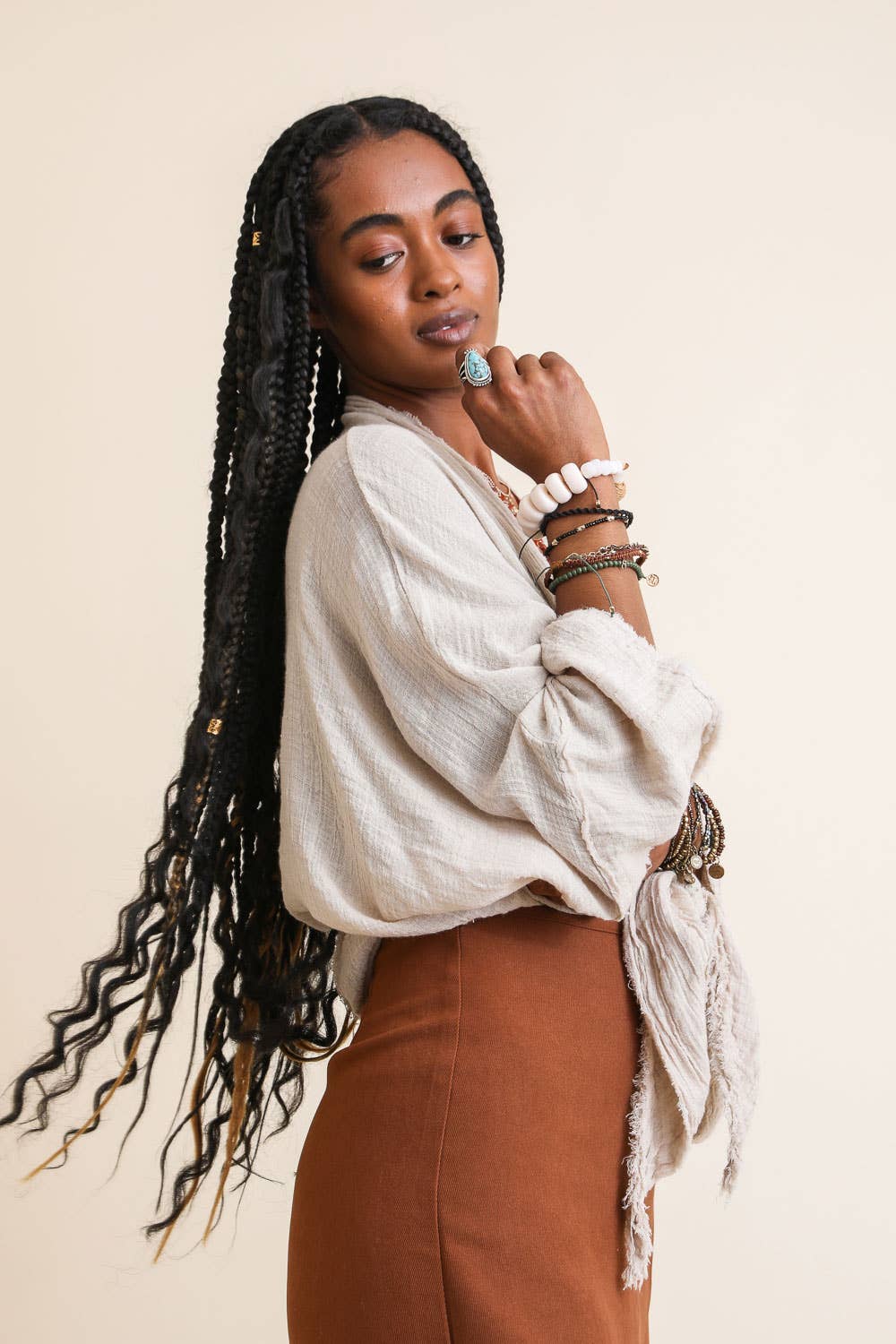 Boho Chic Gauze Wrap