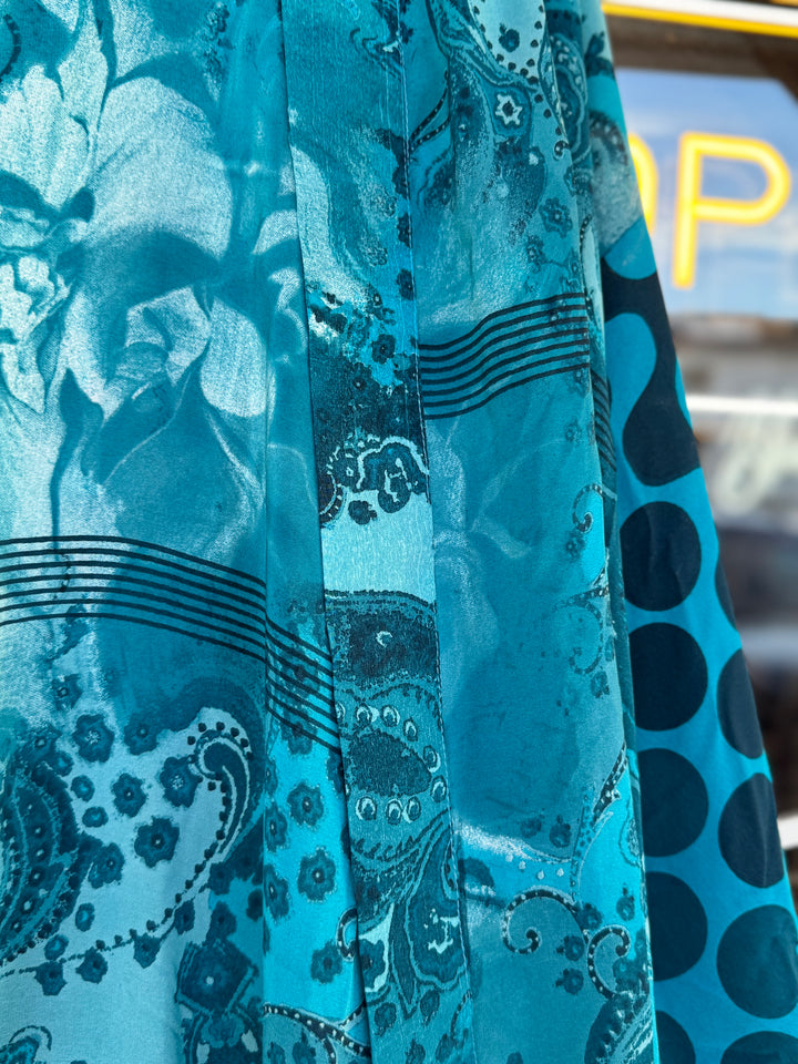 Blue Organic Paisley - Solace Kimono OOAK