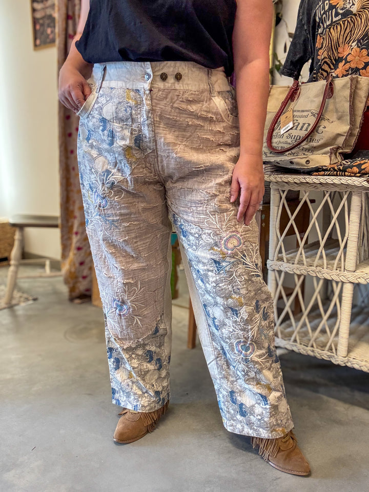 Patchwork Lilac Pants