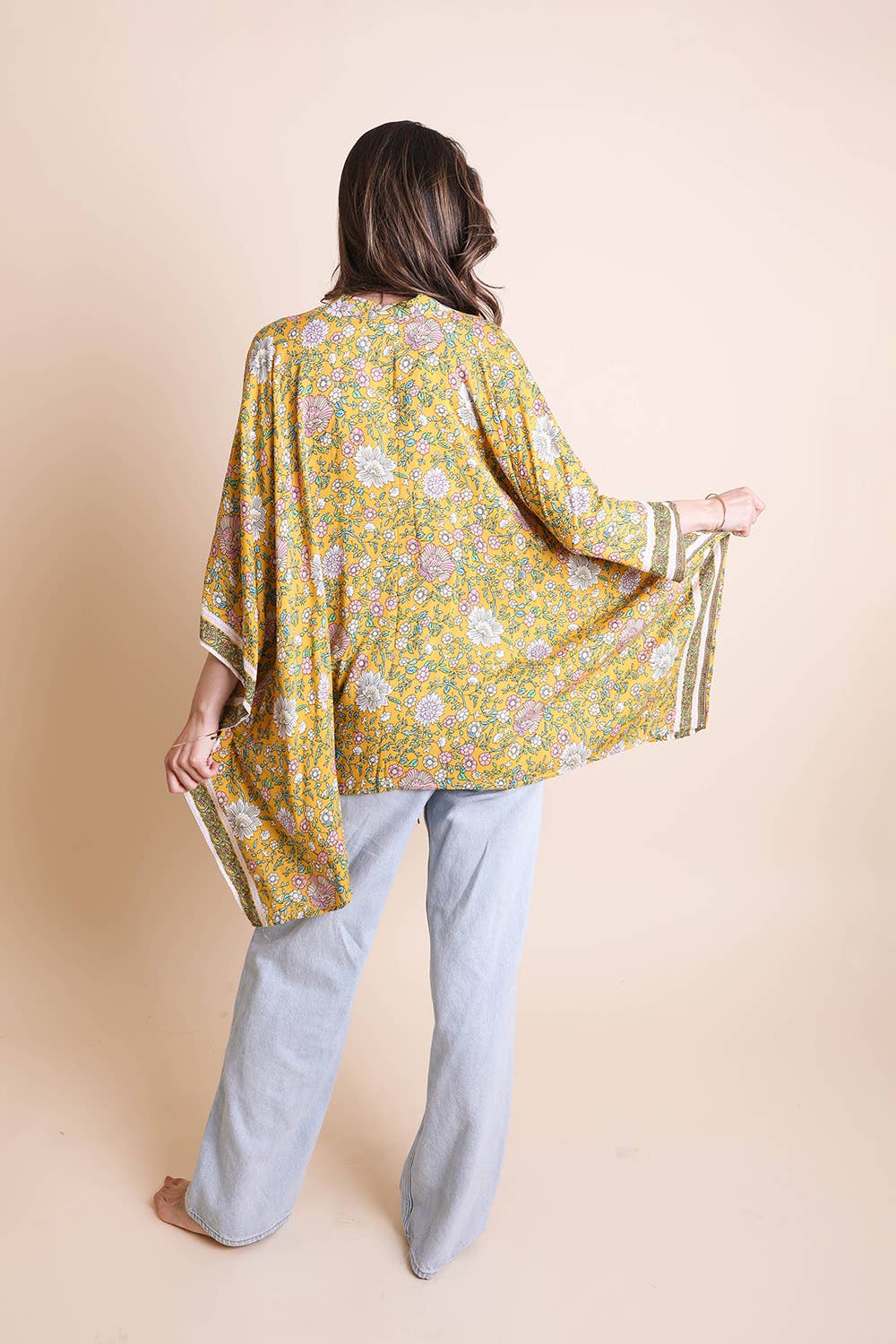 Floral Front Tie Kimono