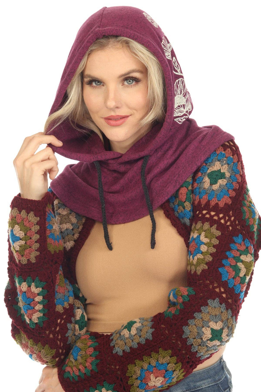 Soft Knit Poppy Hoodie Balaclava