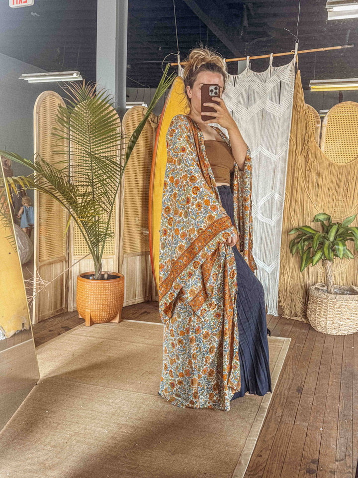 Reverie - Silk Long Maxi Kimono