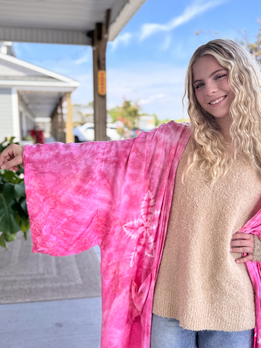 Earthy Tie Dye Kimono