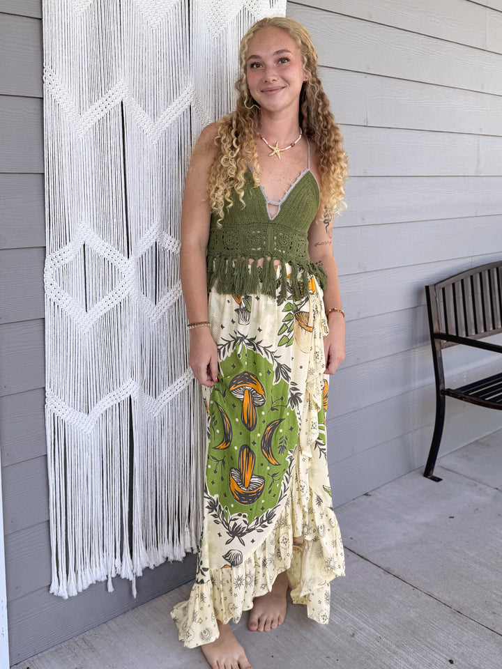 Mushroom Wrap Skirt