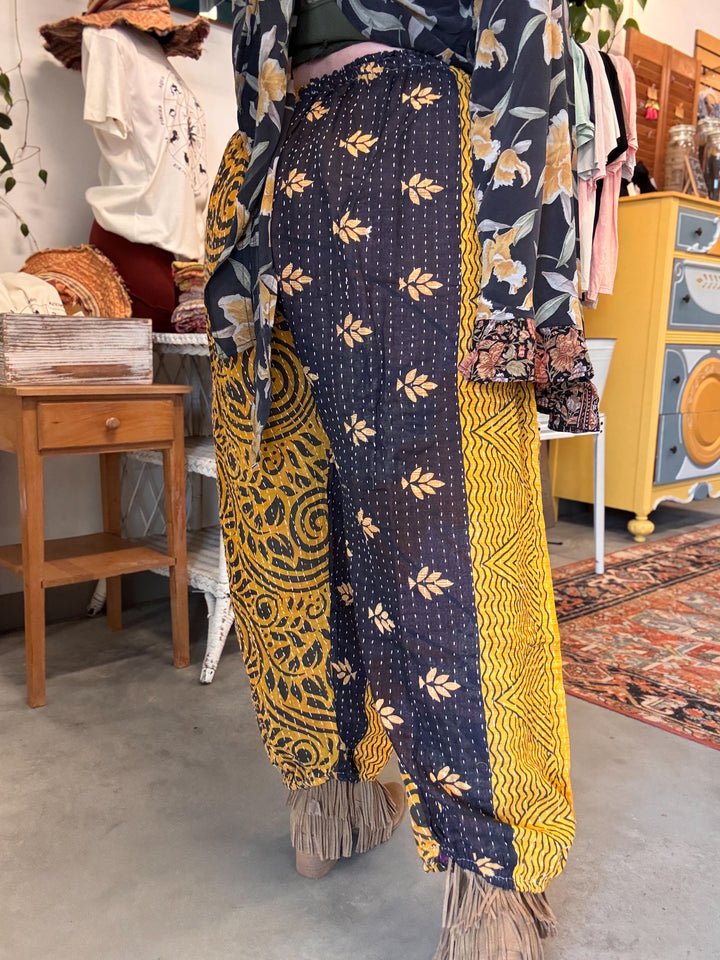 Perfect Throwback - Pareo Kantha Jogger Pants OOAK