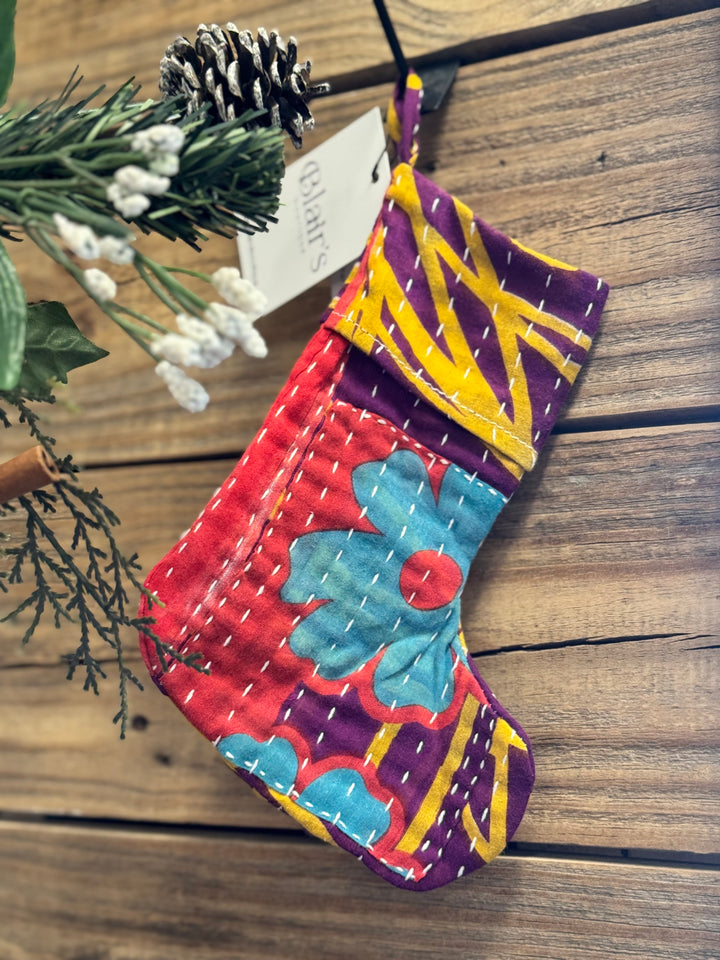 Mini Kantha Stocking